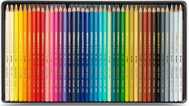 Набор акварельных карандашей Caran d'Ache Swisscolor 40 цветов + металлический бокс