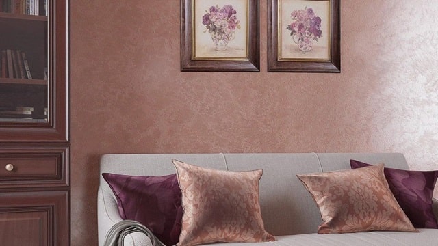 Фактура бархатистого декоративного покрытия при боковом свете Фактура бархатистого декоративного покрытия при боковом свете