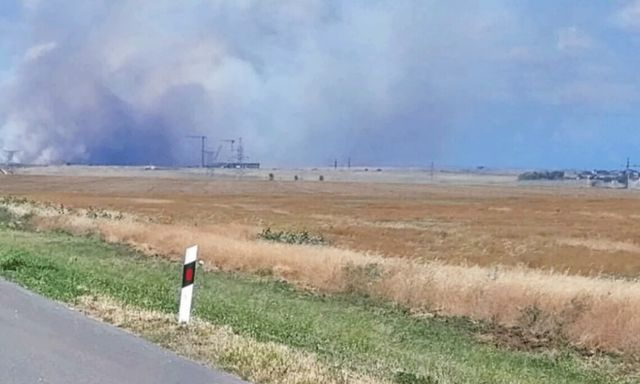 На мысе Чауда сгорели позиции российских оккупантов