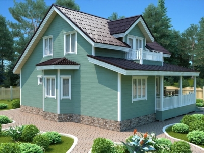 Дачные дома с мансардой и верандой (обзор, фото, идеи)