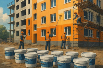 Житель Алушты на строительстве жилого комплекса украл фасадную краску