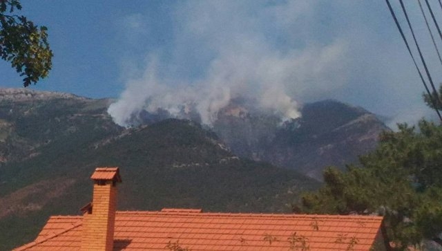 Пожар в ущелье Уч-Кош тушили 16 часов