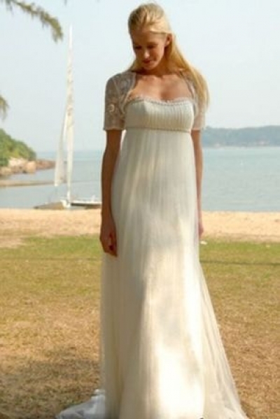 Свадебное платье в греческом стиле для беременных (фото)