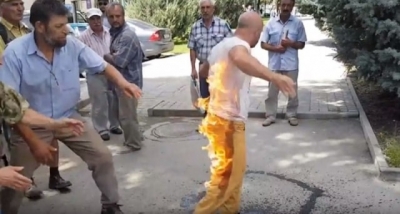 В центре Симферополя пытался поджечь себя один из активистов «поляны протеста»