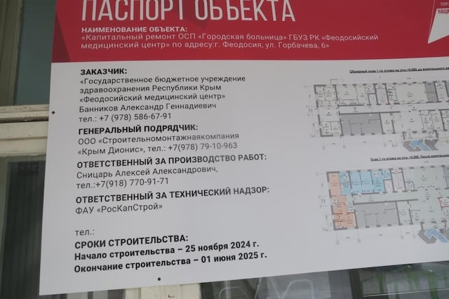 Подрядчик не выполнил в срок ремонт городской поликлиники в Феодосии