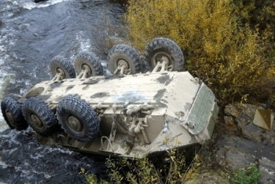 Авария с участием бронетехники в Крыму