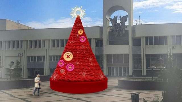 На площади в Симферополе установят необычную новогоднюю елку
