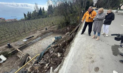 В Ливадии обрушилась подпорная стена, возникла угроза обрушения дороги