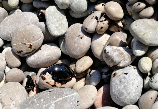 Жители ЮБК обнаружили мазут сразу на нескольких пляжах