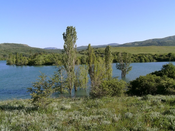 Вслед за Керченским стало мельчать Белогорское водохранилище 