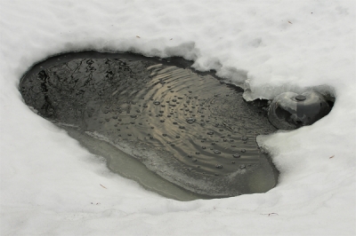 Под Симферополем замерзло водохранилище