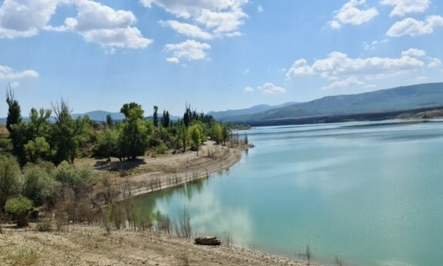 Белогорское водохранилище в Крыму снова теряет объем воды