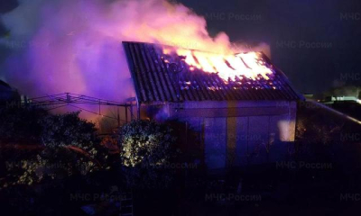 В Саках во время пожара погибли два человека