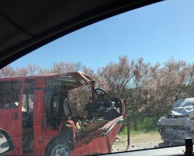 Девять человек пострадали в лобовой аварии на Симферополськой трассе
