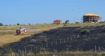 Возле Учкуевки сгорело лавандовое поле