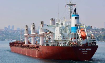 Российский балкер «Матрос Кошка» вывез из Крыма очередную партию ворованного зерна